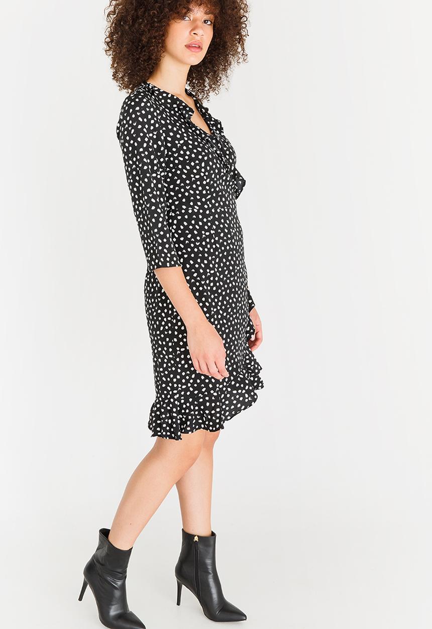 Vero Moda - Henna dot dress - black & white 