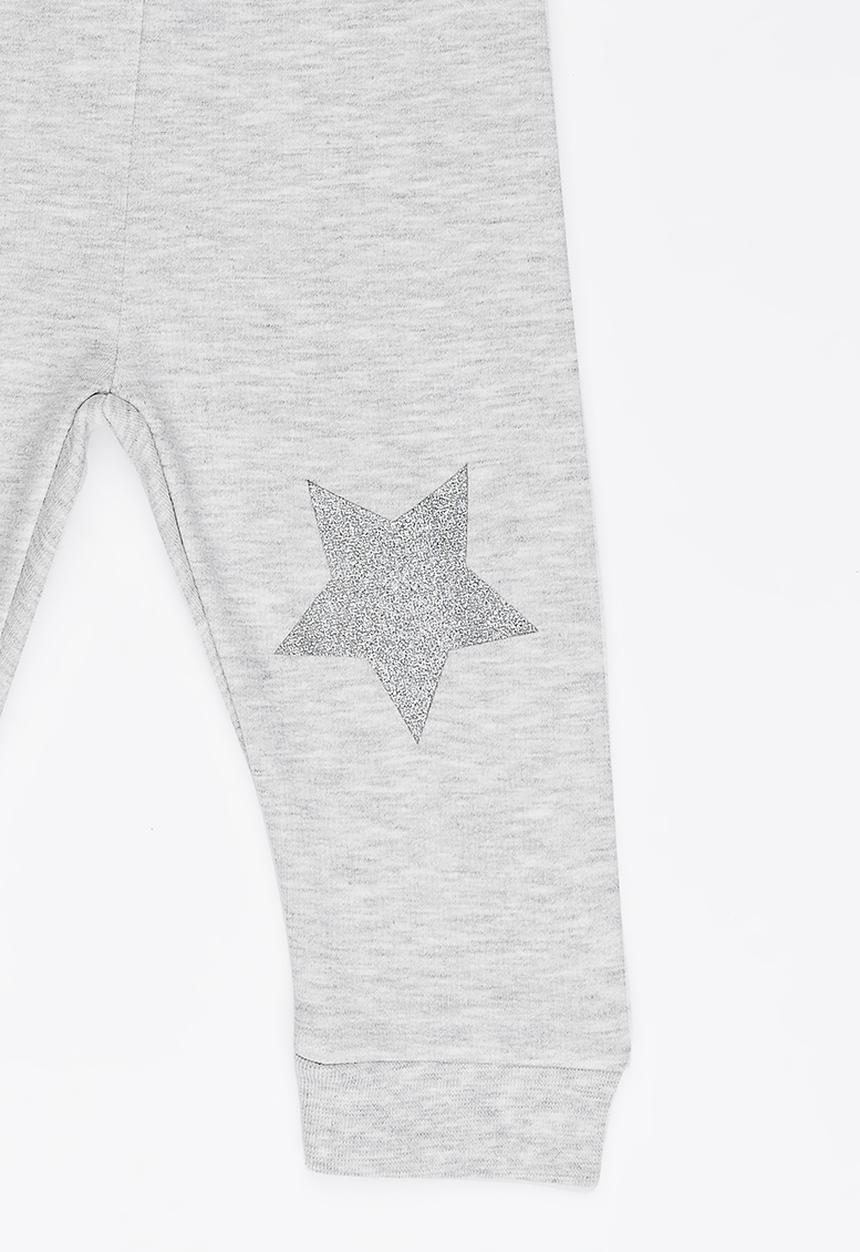 Soobe - Star print joggers - grey