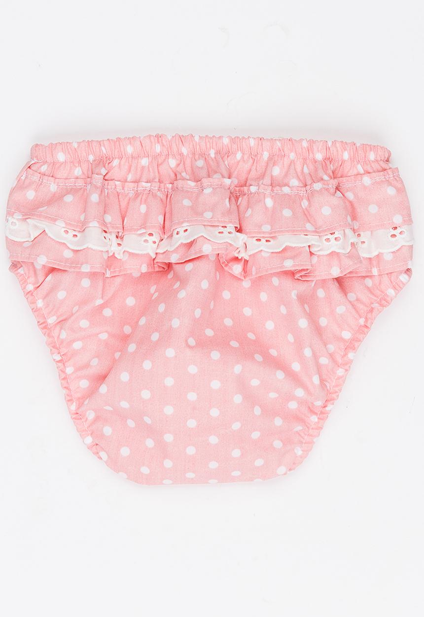 Pickalilly - Lace Frilled Diaper Cover Mid Pink