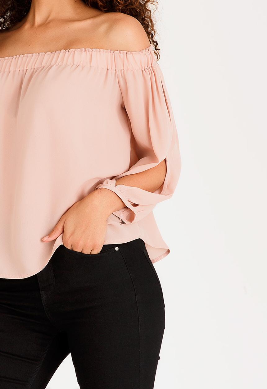 SISSY BOY - Bardot Blouse Nude