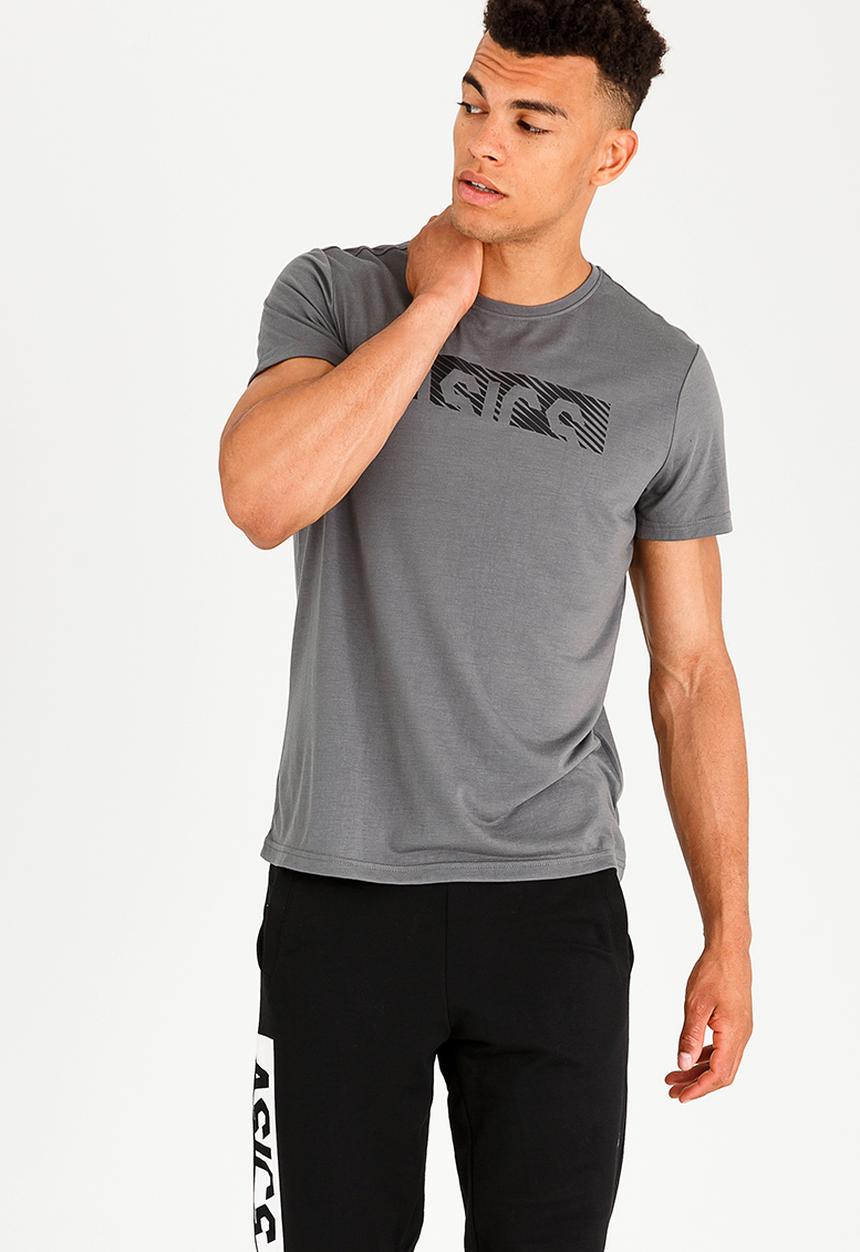 Asics Tiger - Esnt Diagonal Crew Tshirt Grey Melange