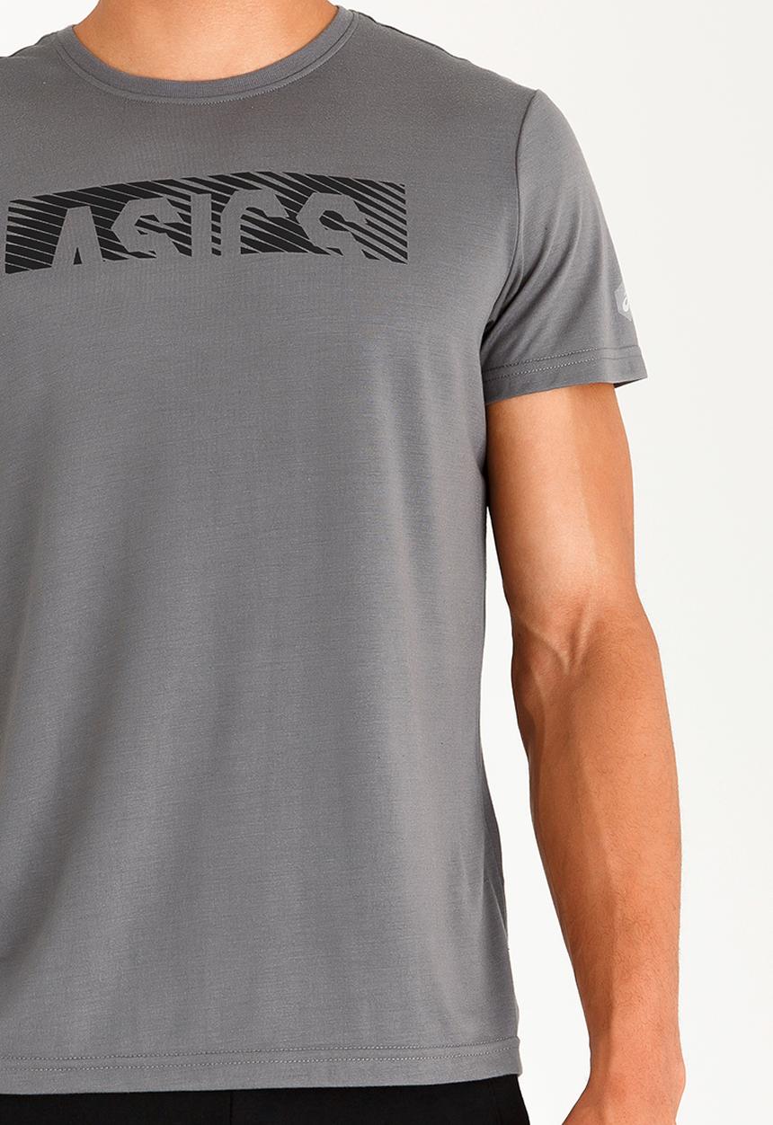 Asics Tiger - Esnt Diagonal Crew Tshirt Grey Melange