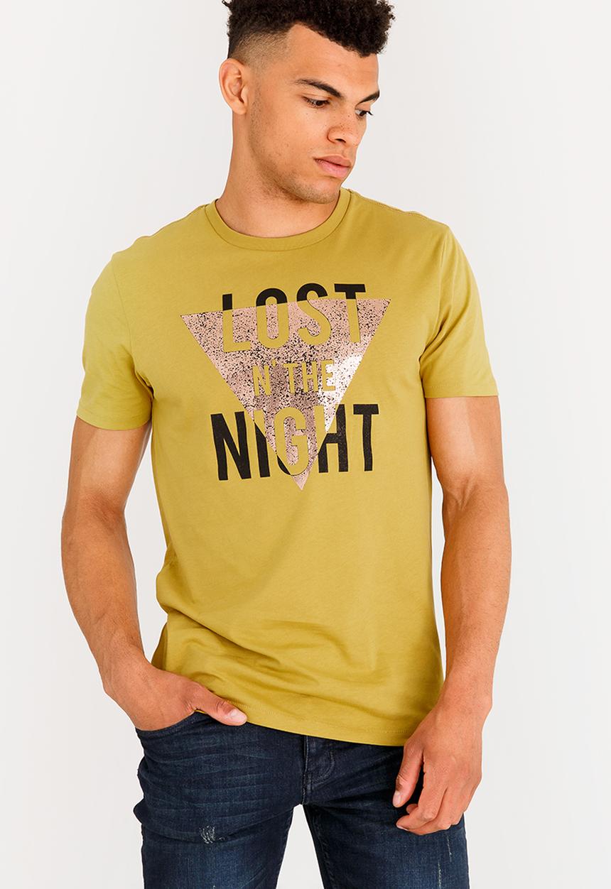 GUESS - Basic Lost Night Crew Tee Gold