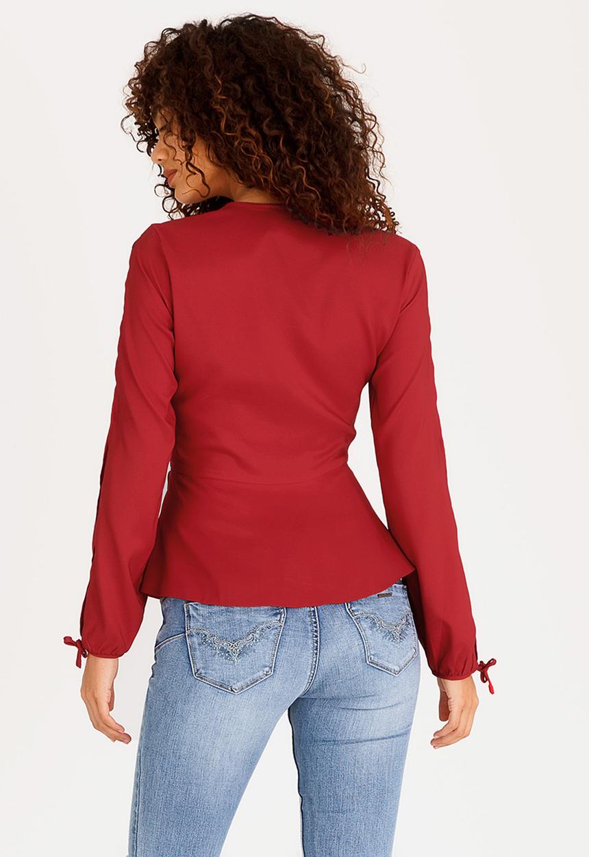 SISSY BOY - Wrap Blouse Red