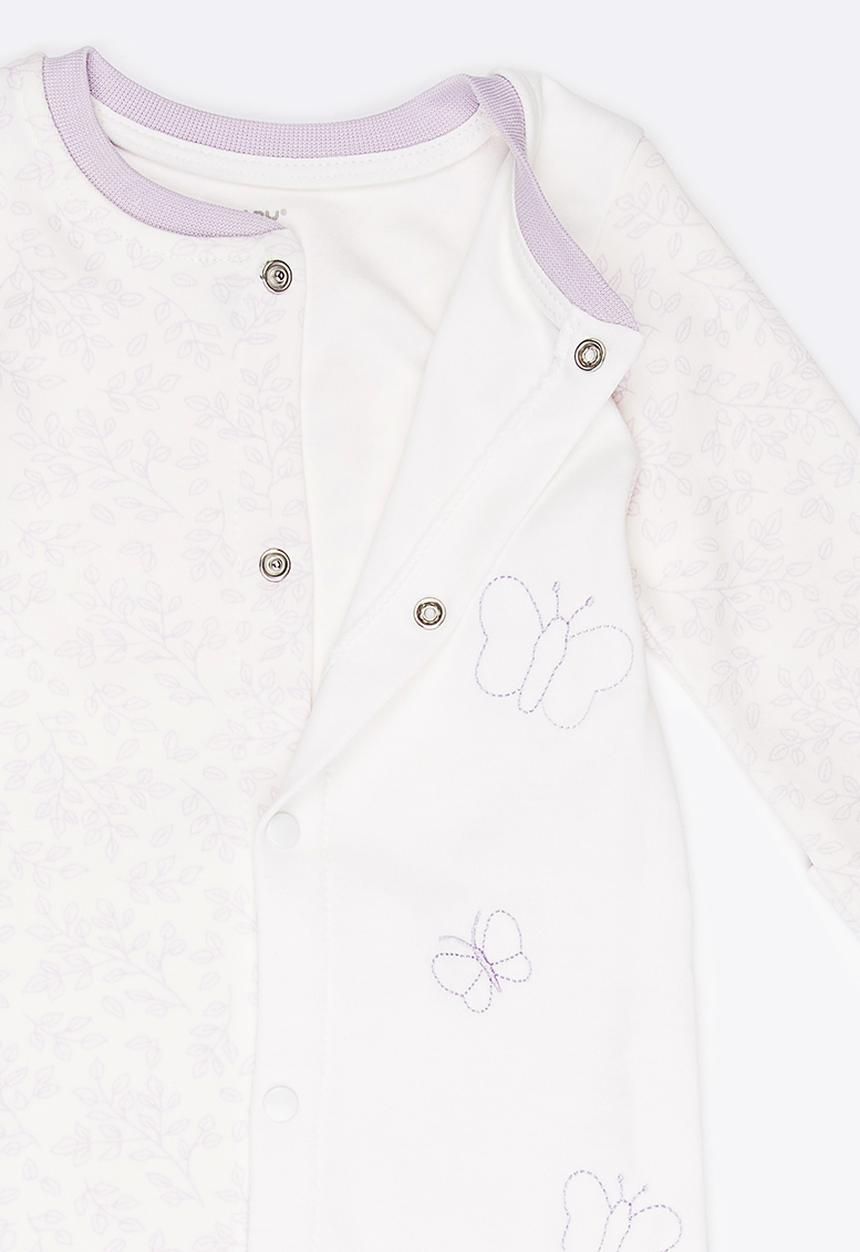 Baby Corner - Girls  Sleepsuit White