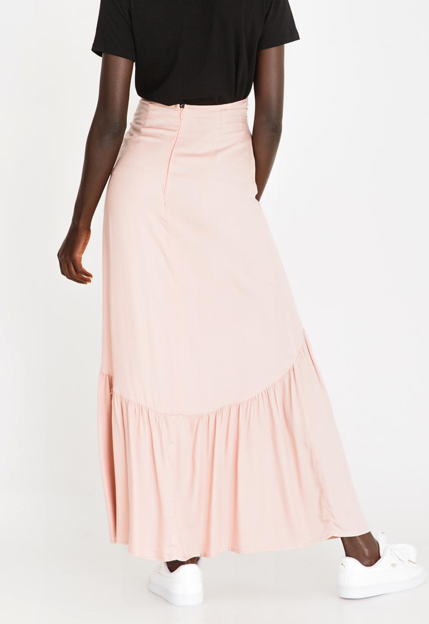 STYLE REPUBLIC - Frill Maxi Skirt Pale Pink