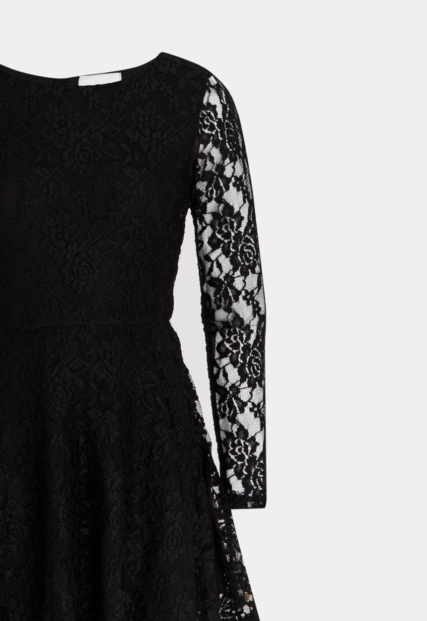 Rebel Republic - Long Sleeve Lace Dress Black