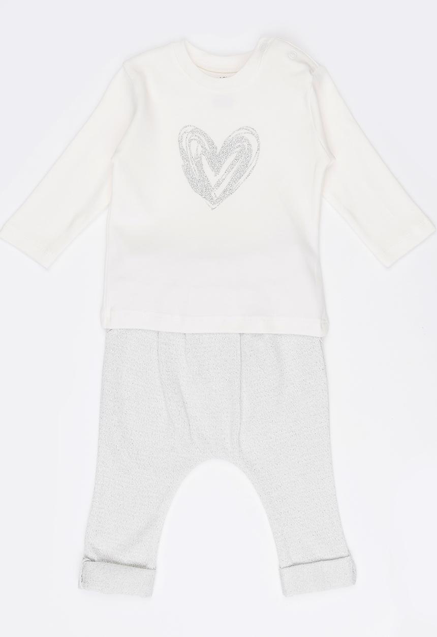 Baby Corner - Girls Harem Pants Set Silver