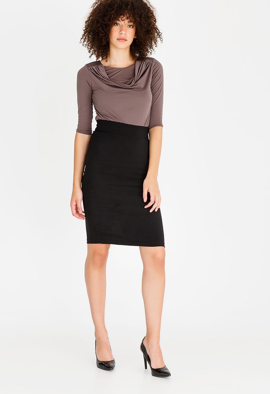 edit - Stretch Pencil Skirt Black