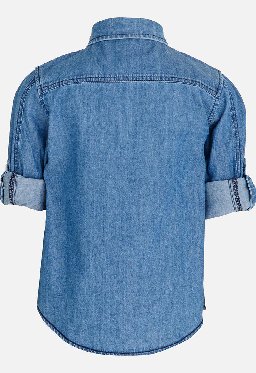 GUESS - Slim Denim Shirt Mid Blue