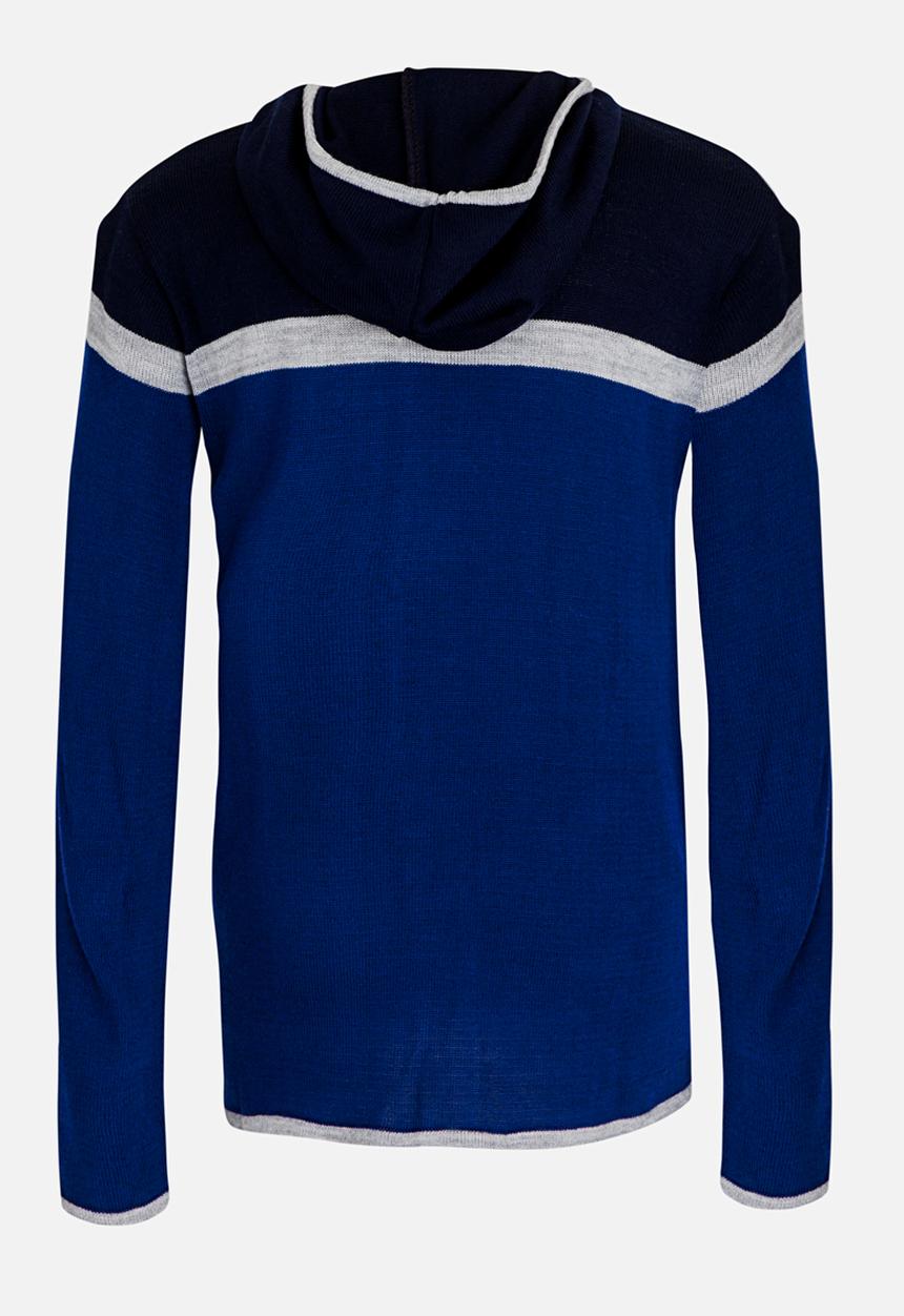 Rebel Republic - Zip Through Long Sleeve Hoodie Cardigan Navy