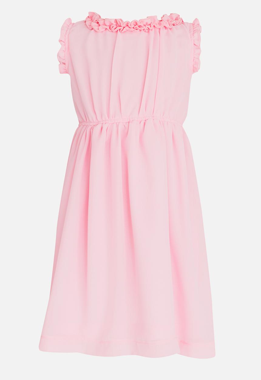 See-Saw - Mesh Dress with Ruffles Pale Pink