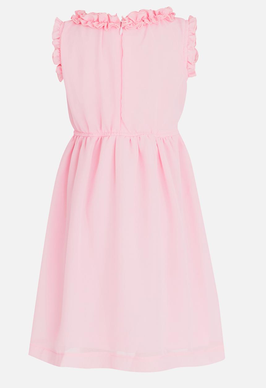 See-Saw - Mesh Dress with Ruffles Pale Pink