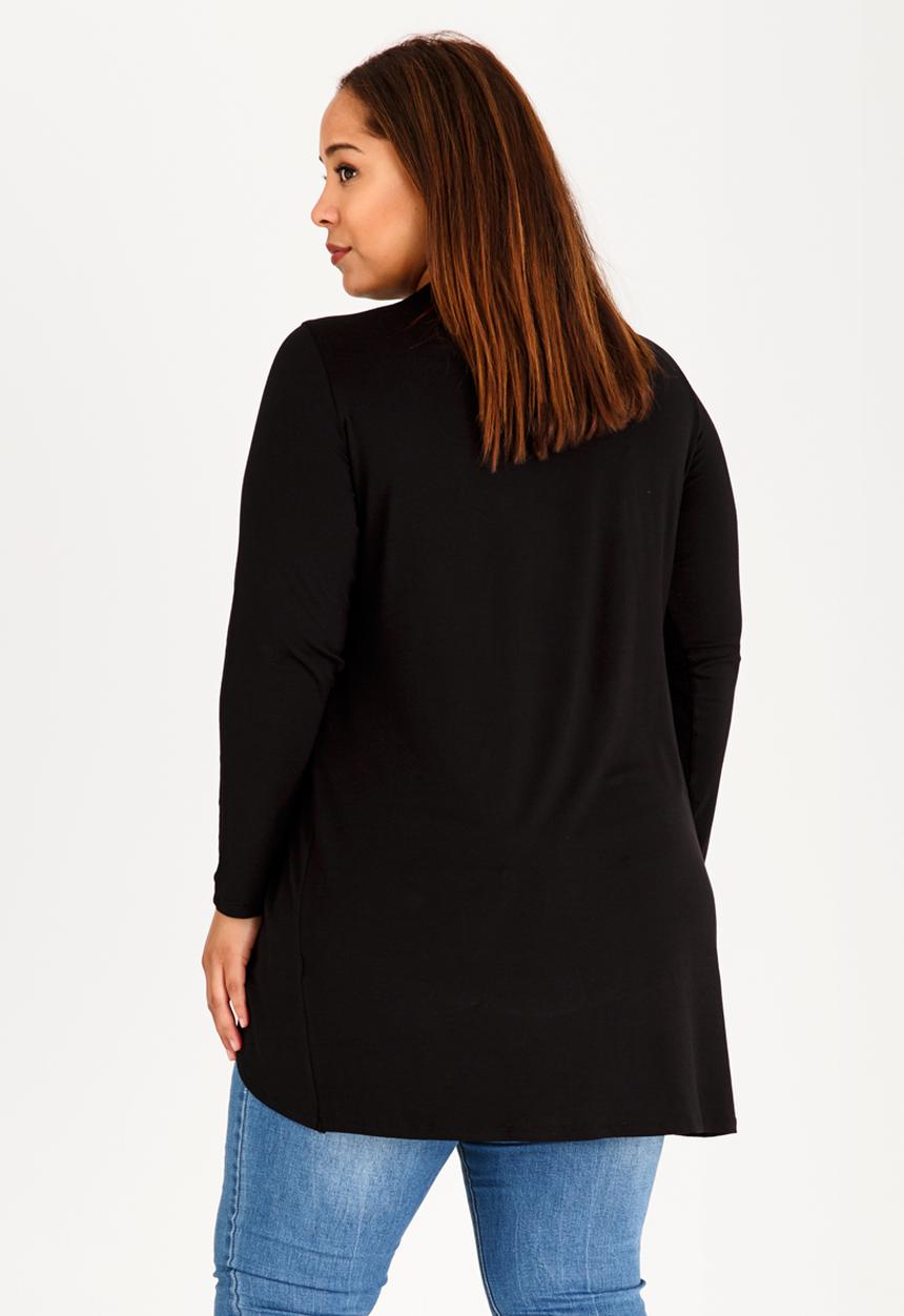 edit Plus - Mock Wrap Top Black