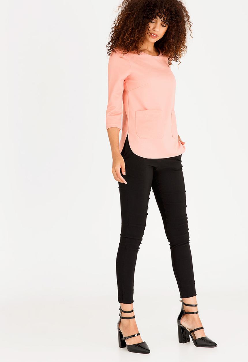 edit - Pocket Front Blouse Peach
