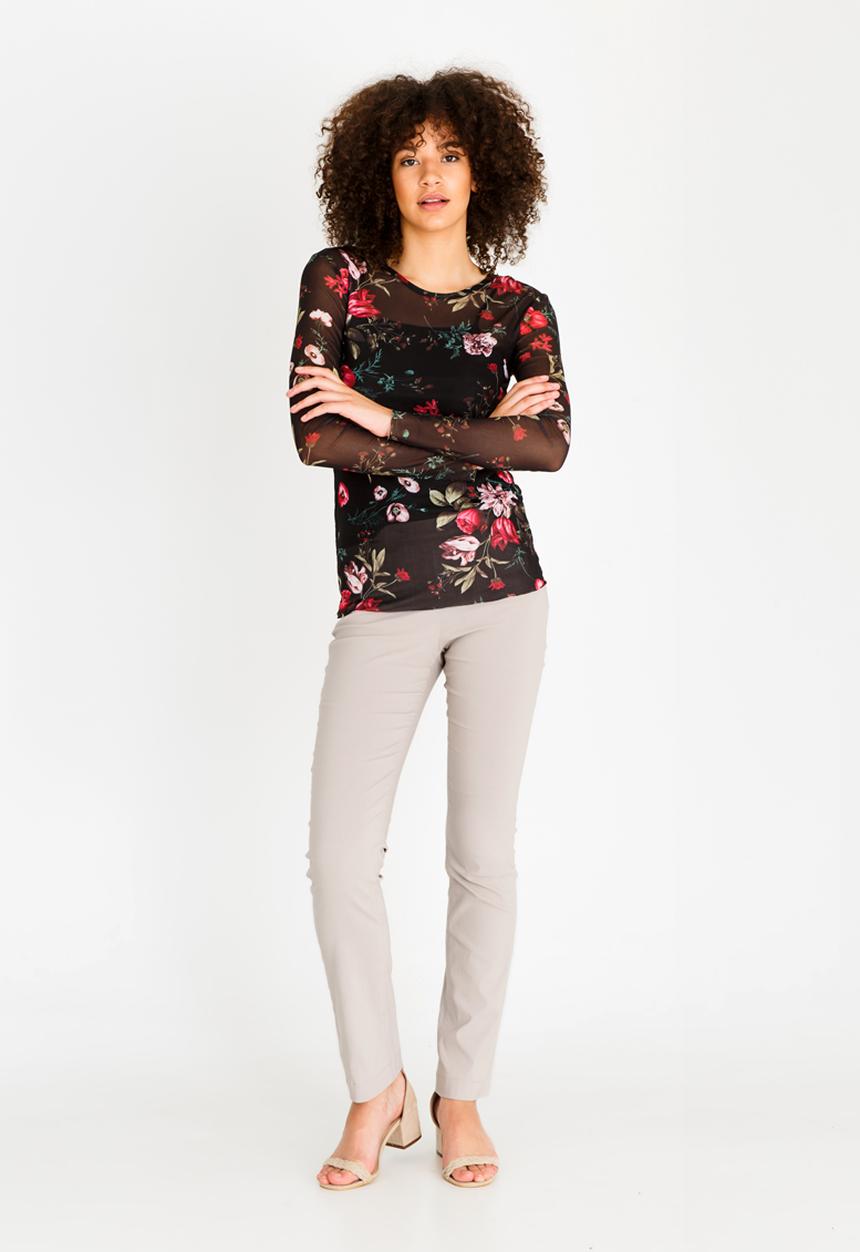 cath.nic - Floral Printed Top Black