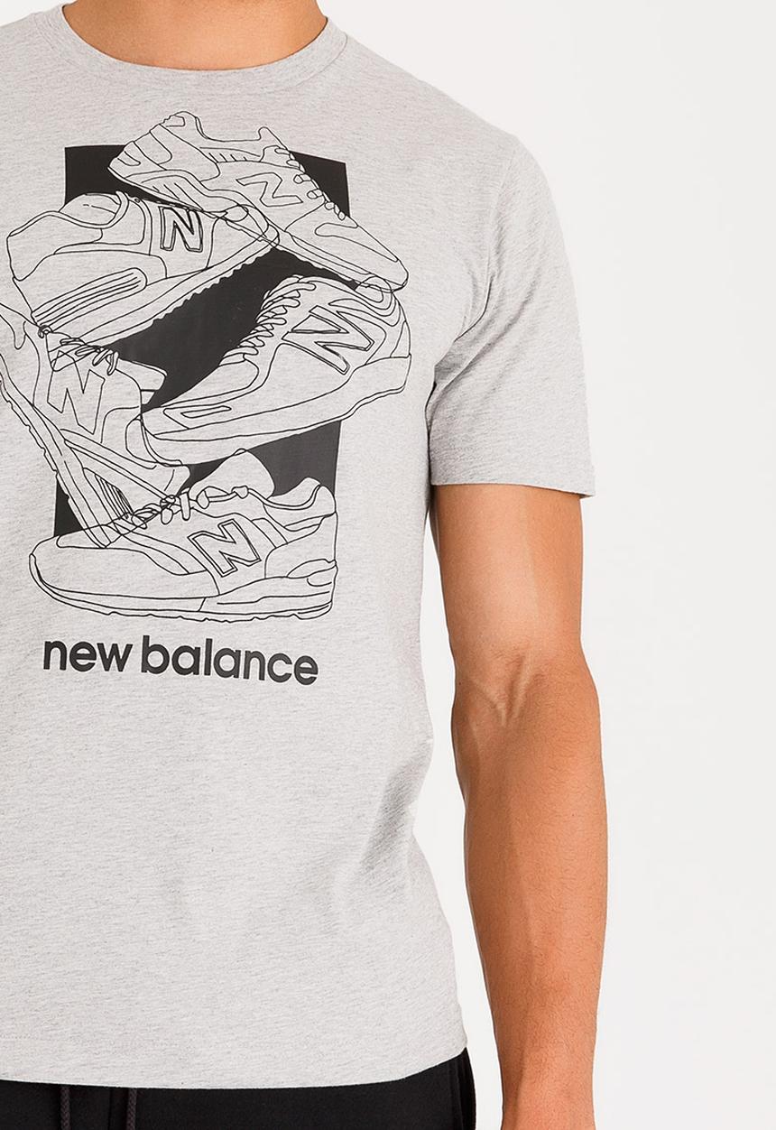 New Balance  - Sneaker Printed Tee Grey