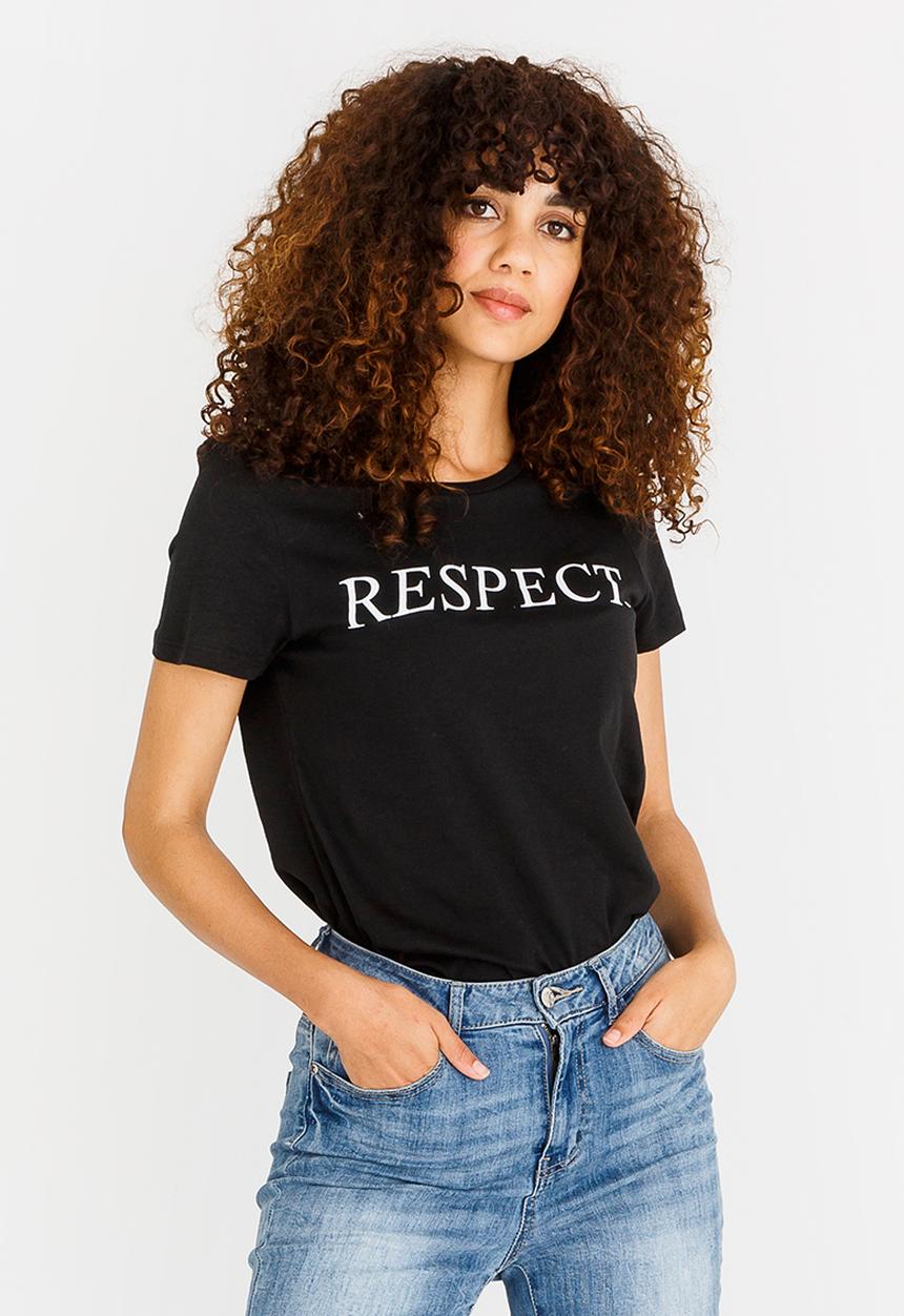 Vero Moda - Slogan Tee Black