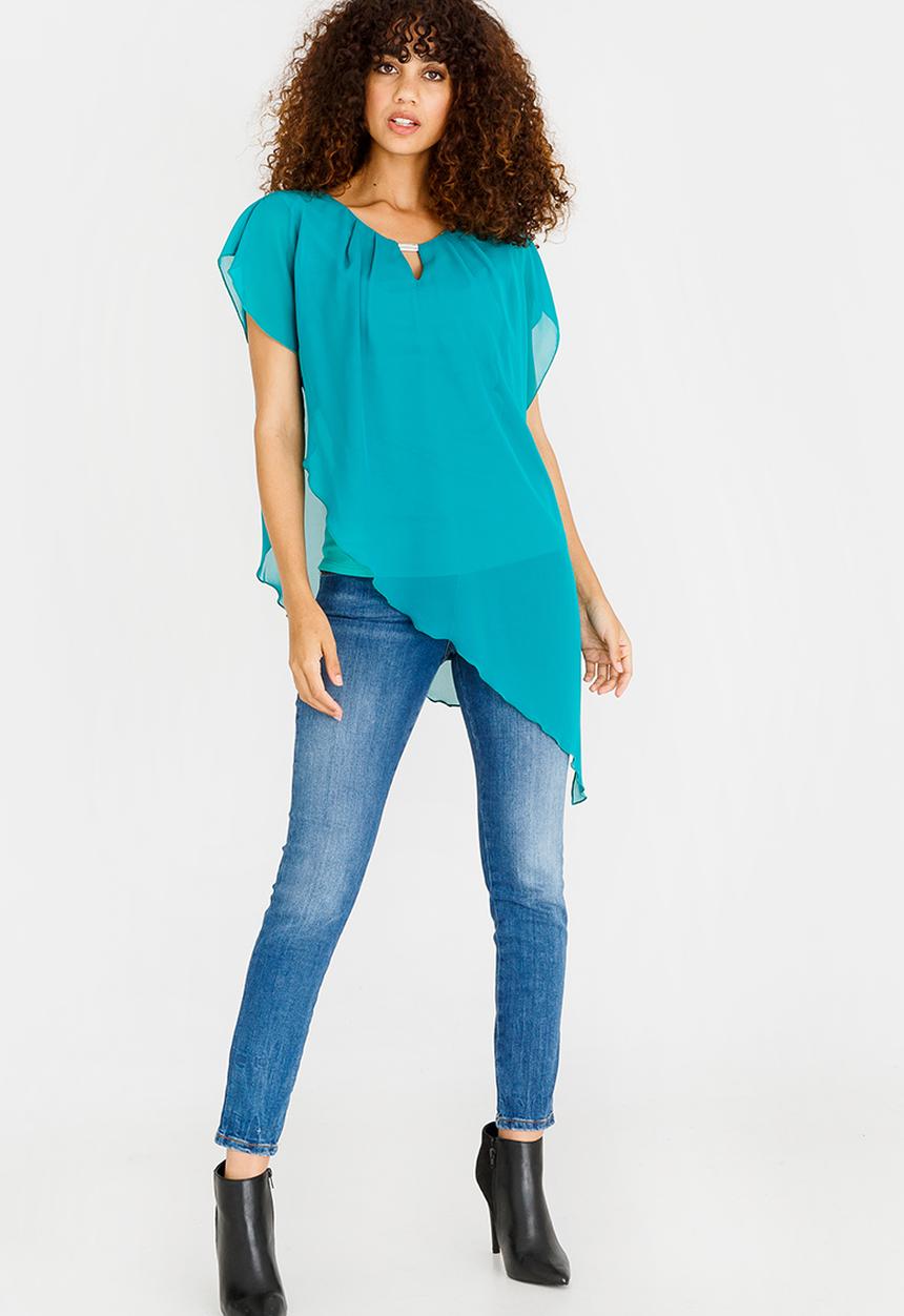 edit - Double Layer Blouse Green