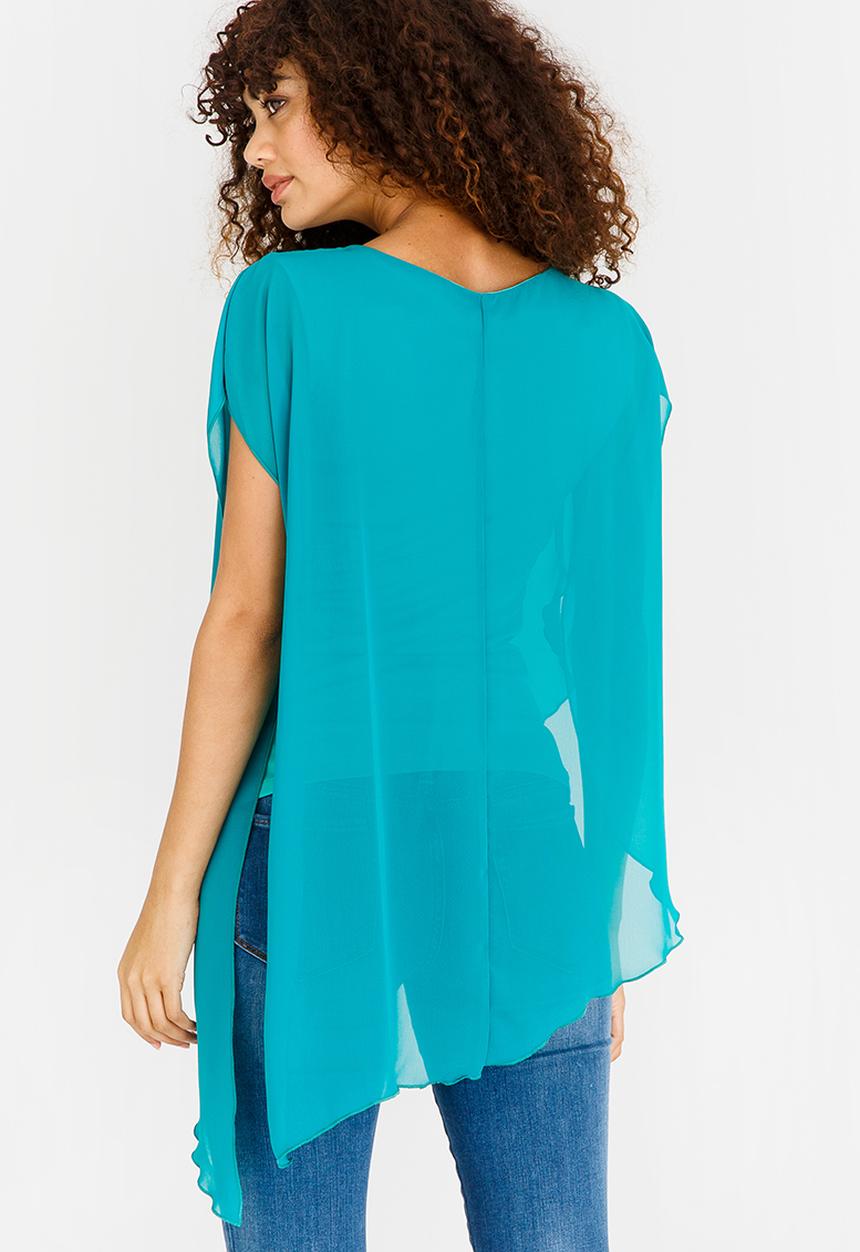 edit - Double Layer Blouse Green