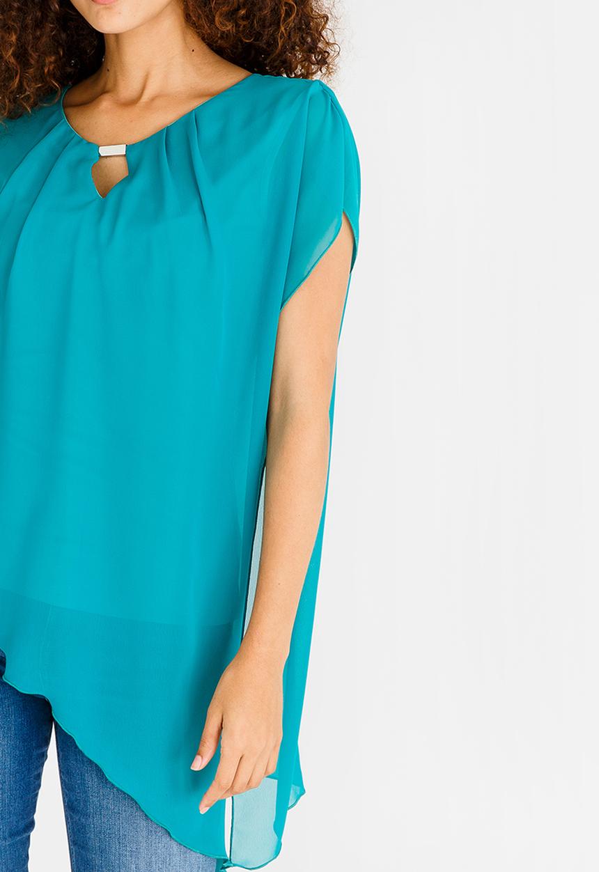 edit - Double Layer Blouse Green