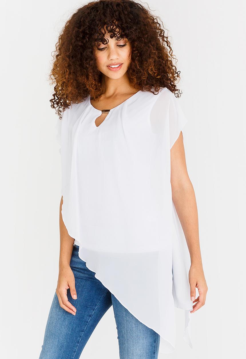 edit - Double Layer Blouse White