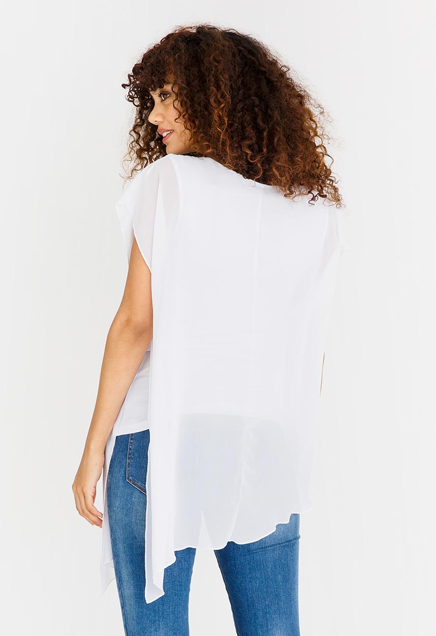 edit - Double Layer Blouse White
