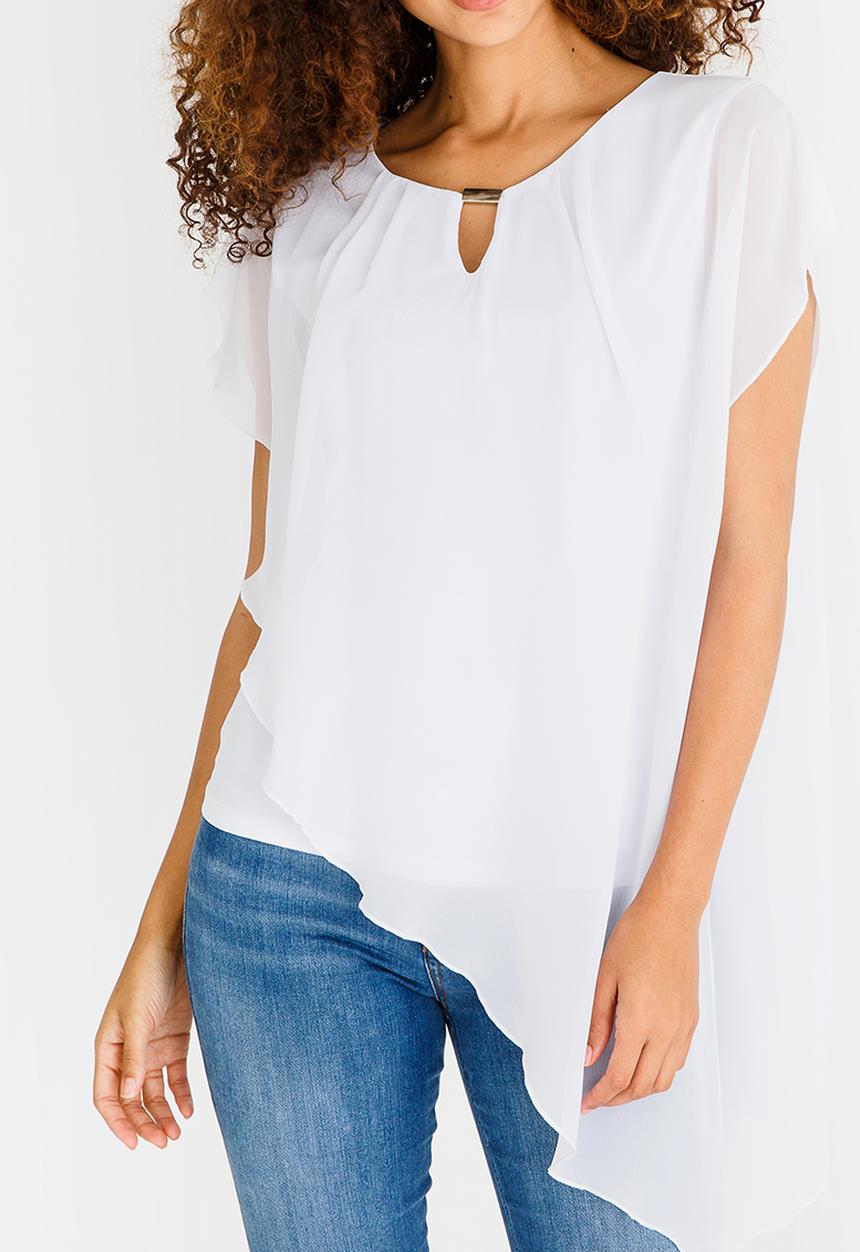 edit - Double Layer Blouse White