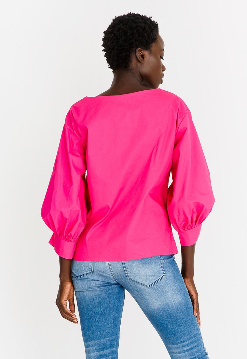 STYLE REPUBLIC - Volume Sleeve Blouse Cerise Pink