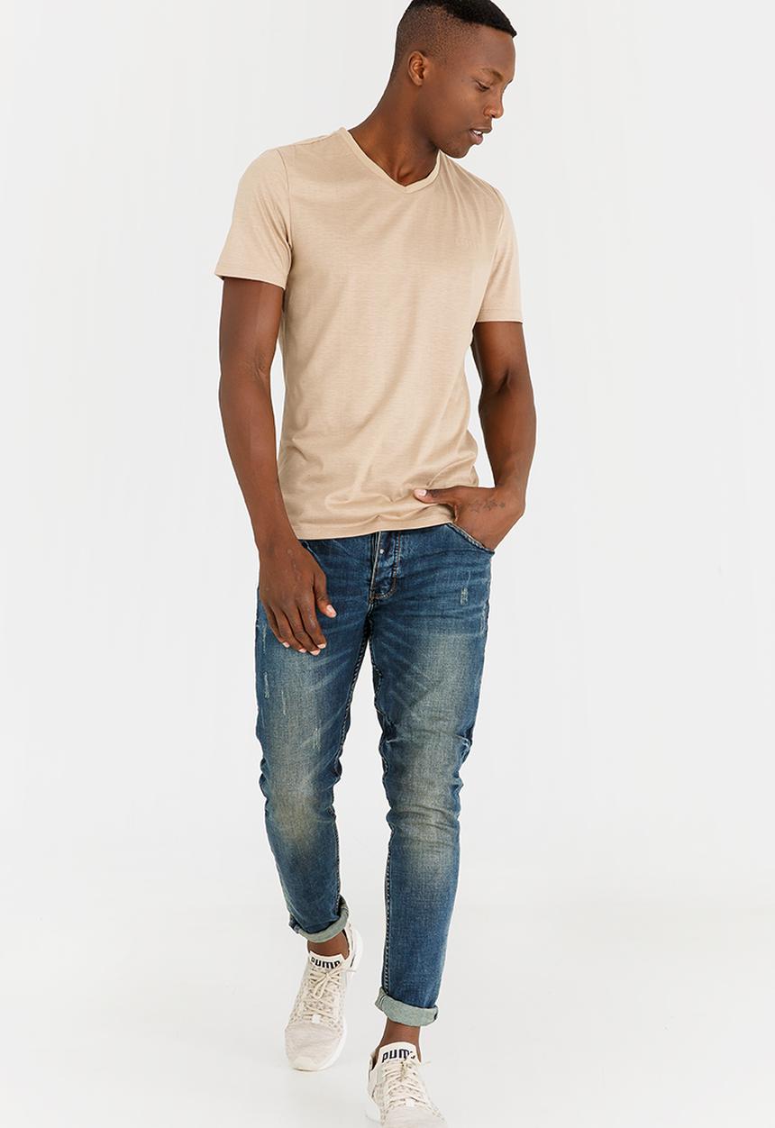 SOVIET - M Davies Velvet Tshirt Camel
