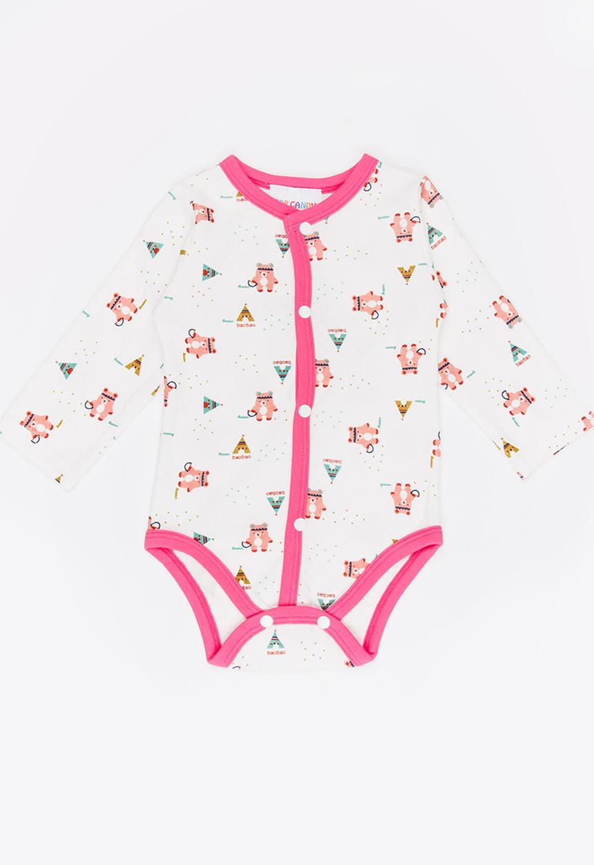 Pop Candy - Teddy bear print bodysuit - multi
