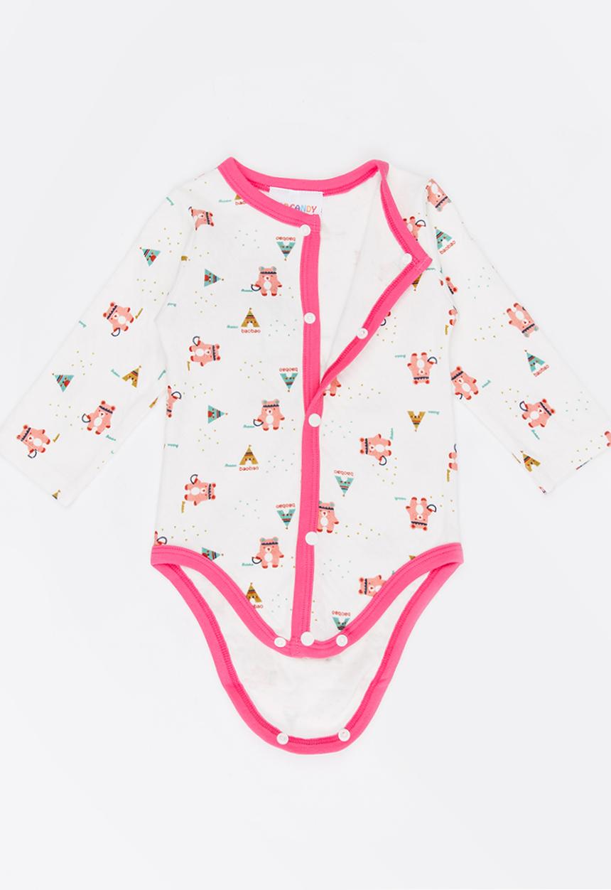 Pop Candy - Teddy bear print bodysuit - multi