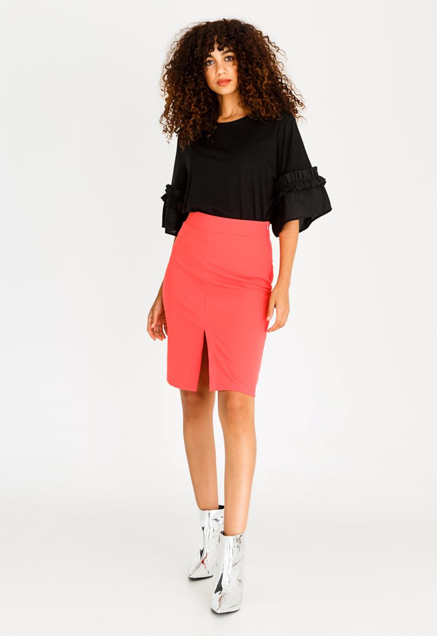 STYLE REPUBLIC - Basic Bodycon Skirt Coral