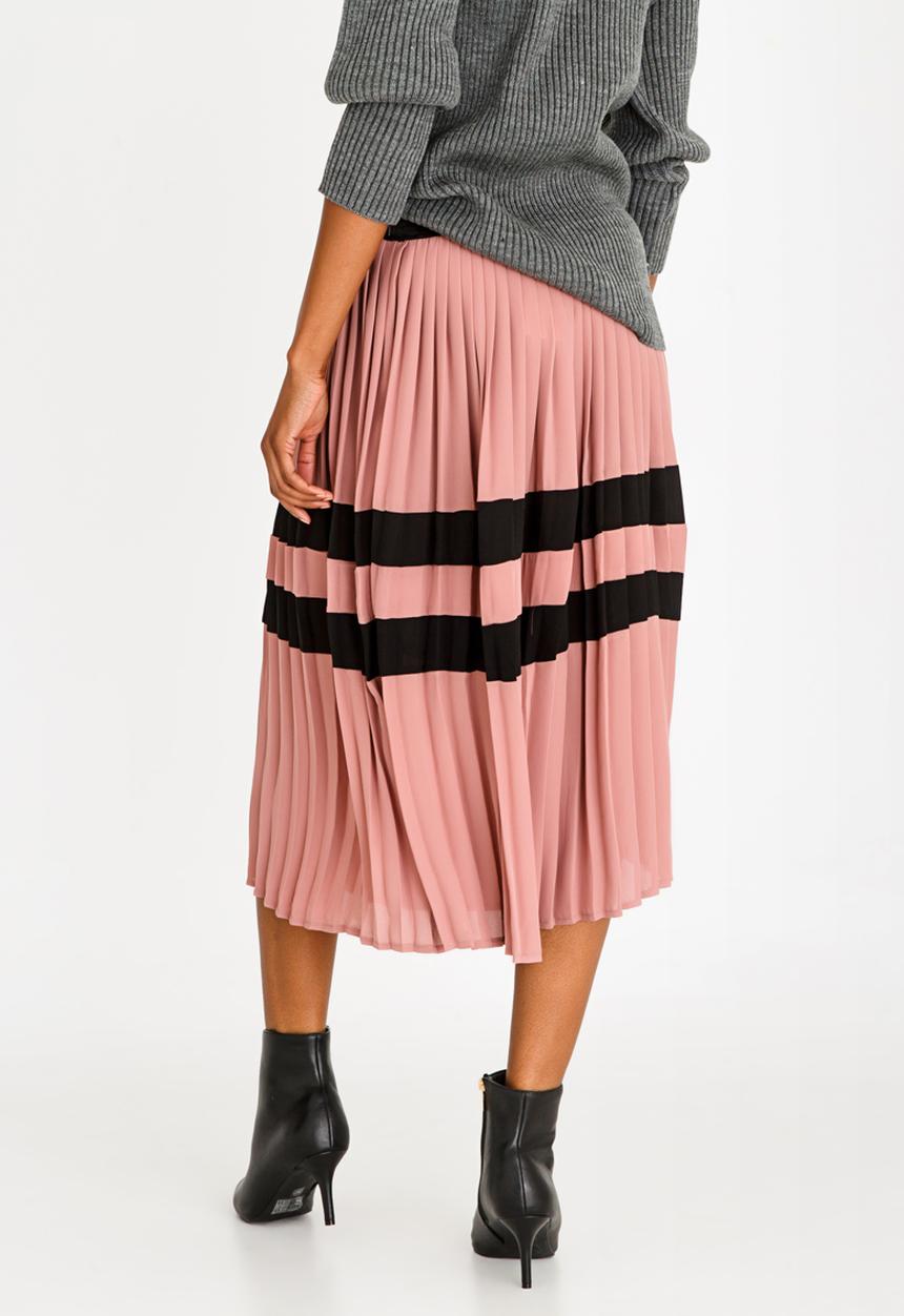 STYLE REPUBLIC - Pleated Midi Skirt Rose