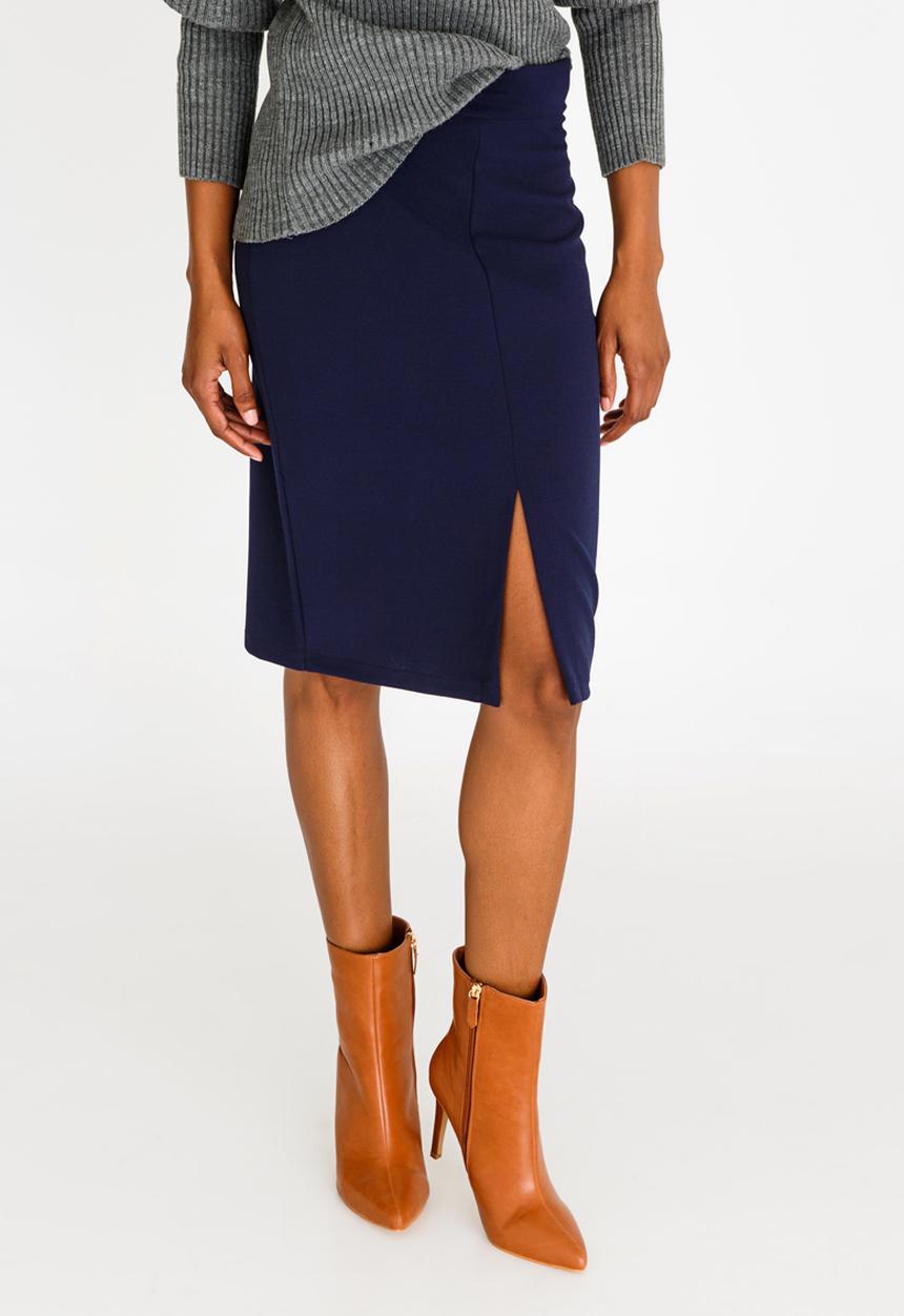 STYLE REPUBLIC - Basic Bodycon Skirt Navy