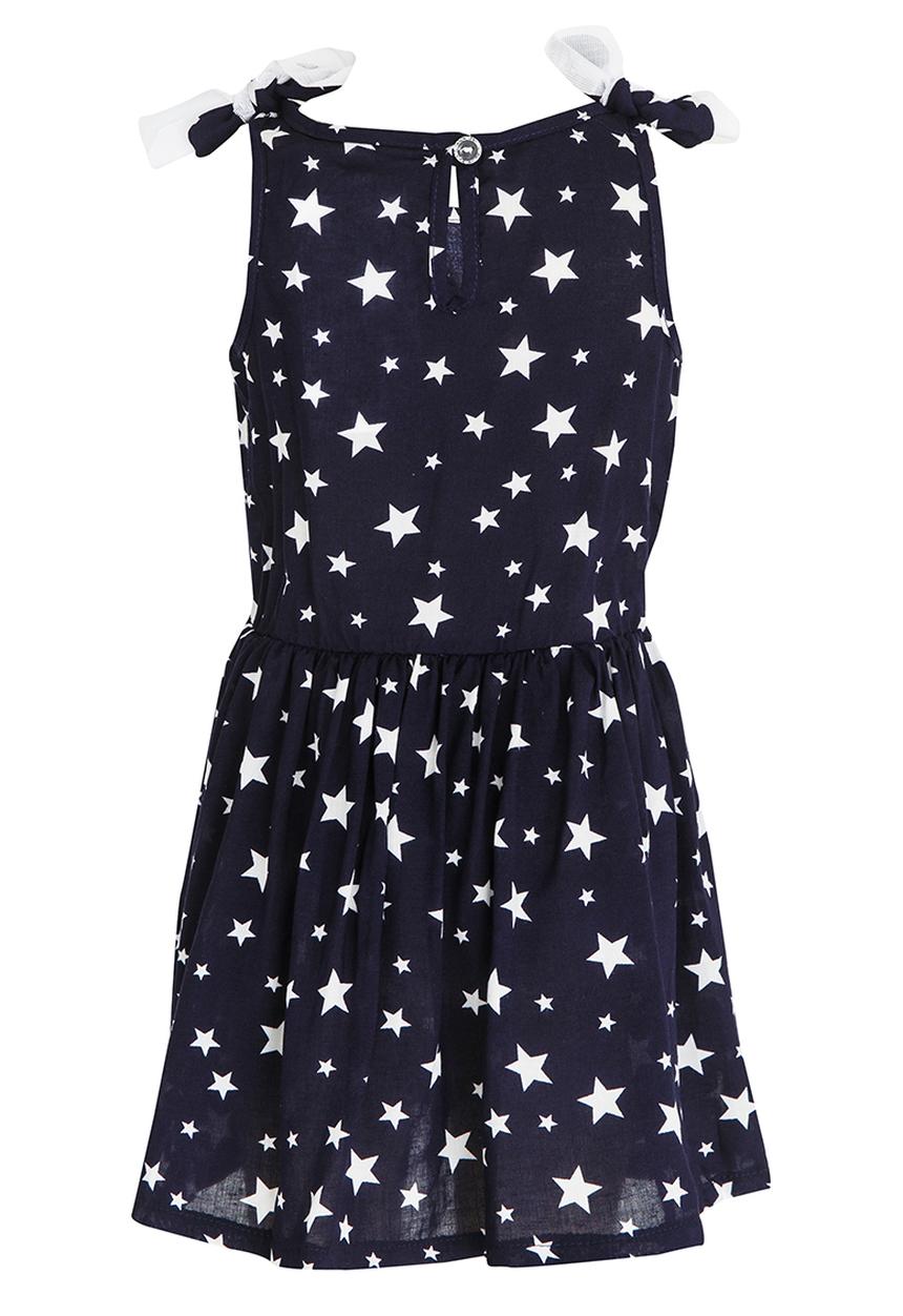 See-Saw - Mid Waist Dress with Mesh Shoulder Bow Navy
