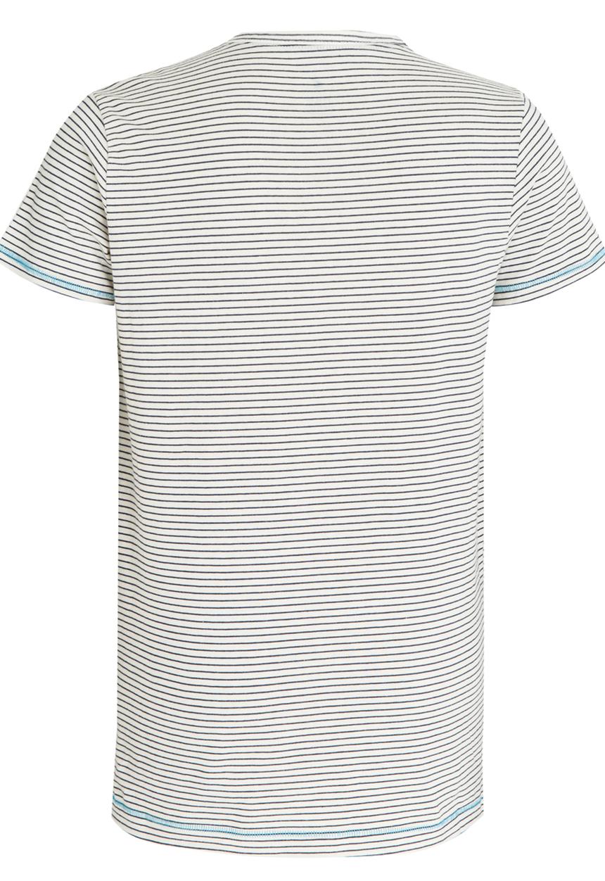 POLO - Classic Fine Stripe Tee Milk