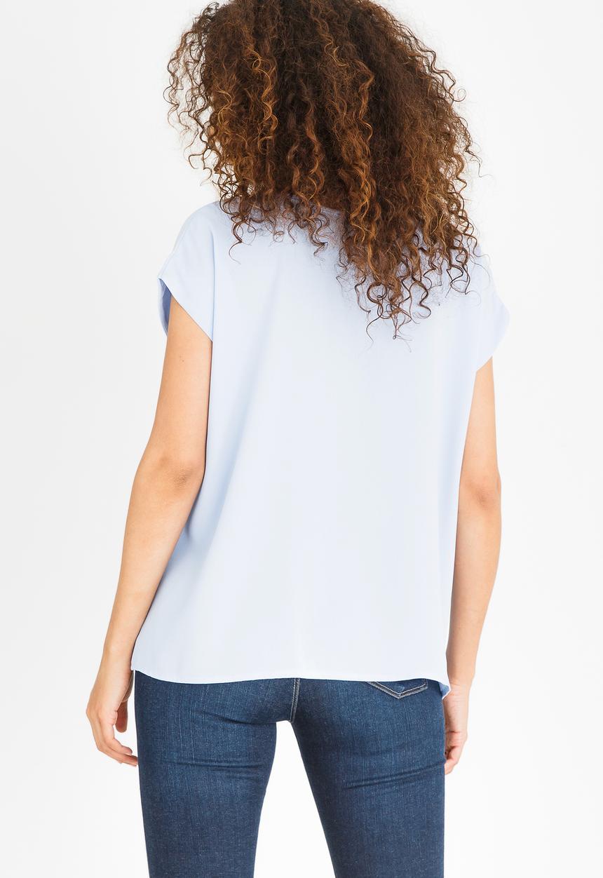 edit - Zip Blouse Pale Blue
