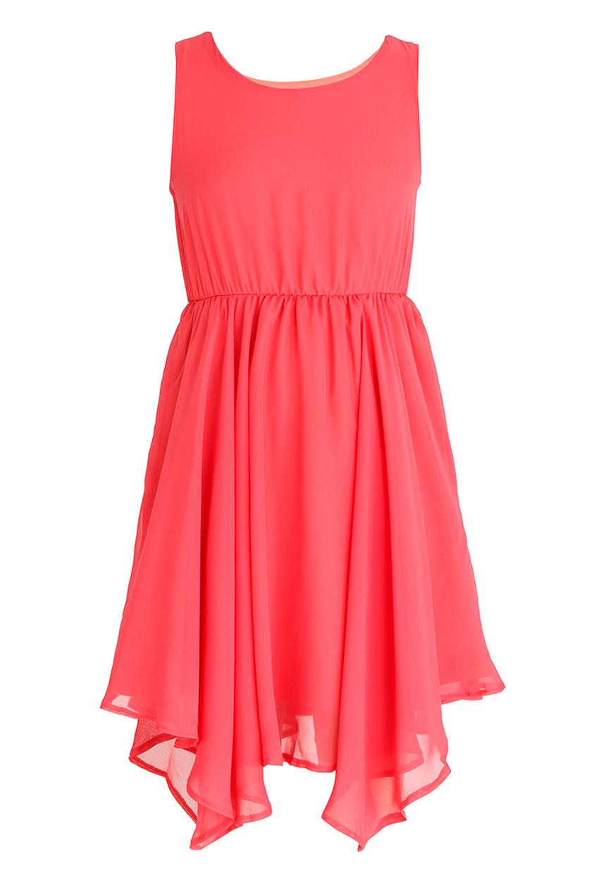 Rebel Republic - Hanky Hem Dress Coral
