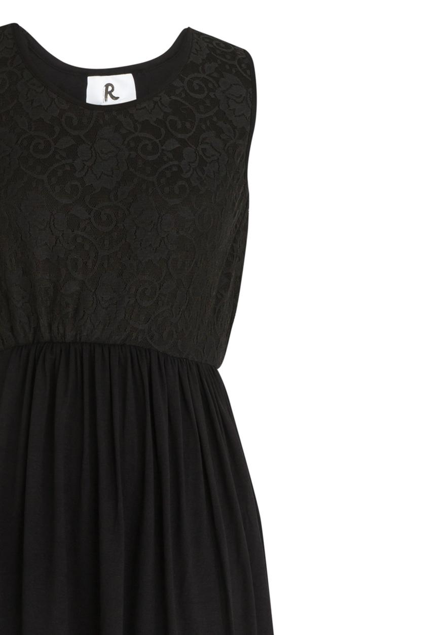Rebel Republic - Hi-Low Dress with Lace Bodice Black