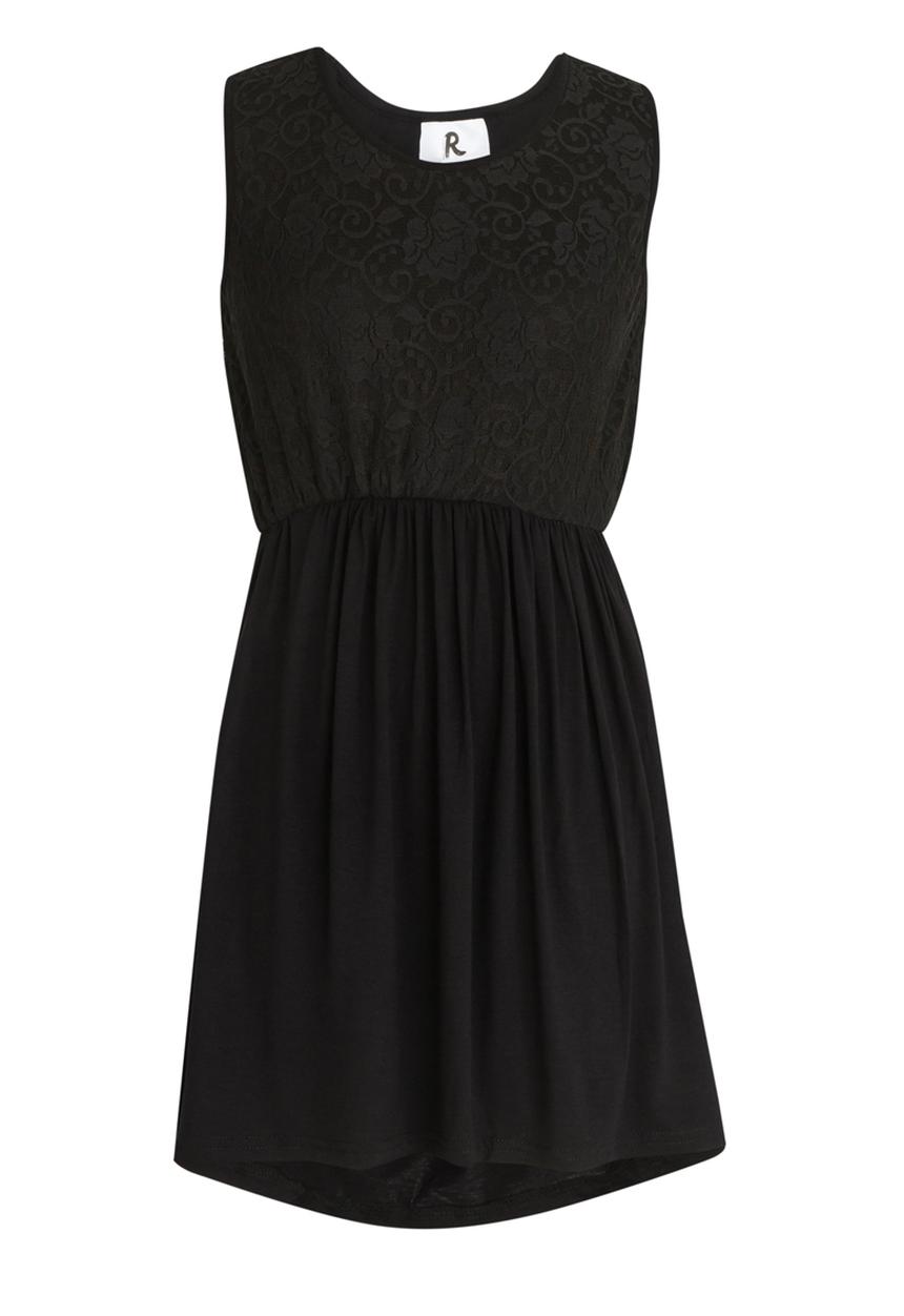Rebel Republic - Hi-Low Dress with Lace Bodice Black