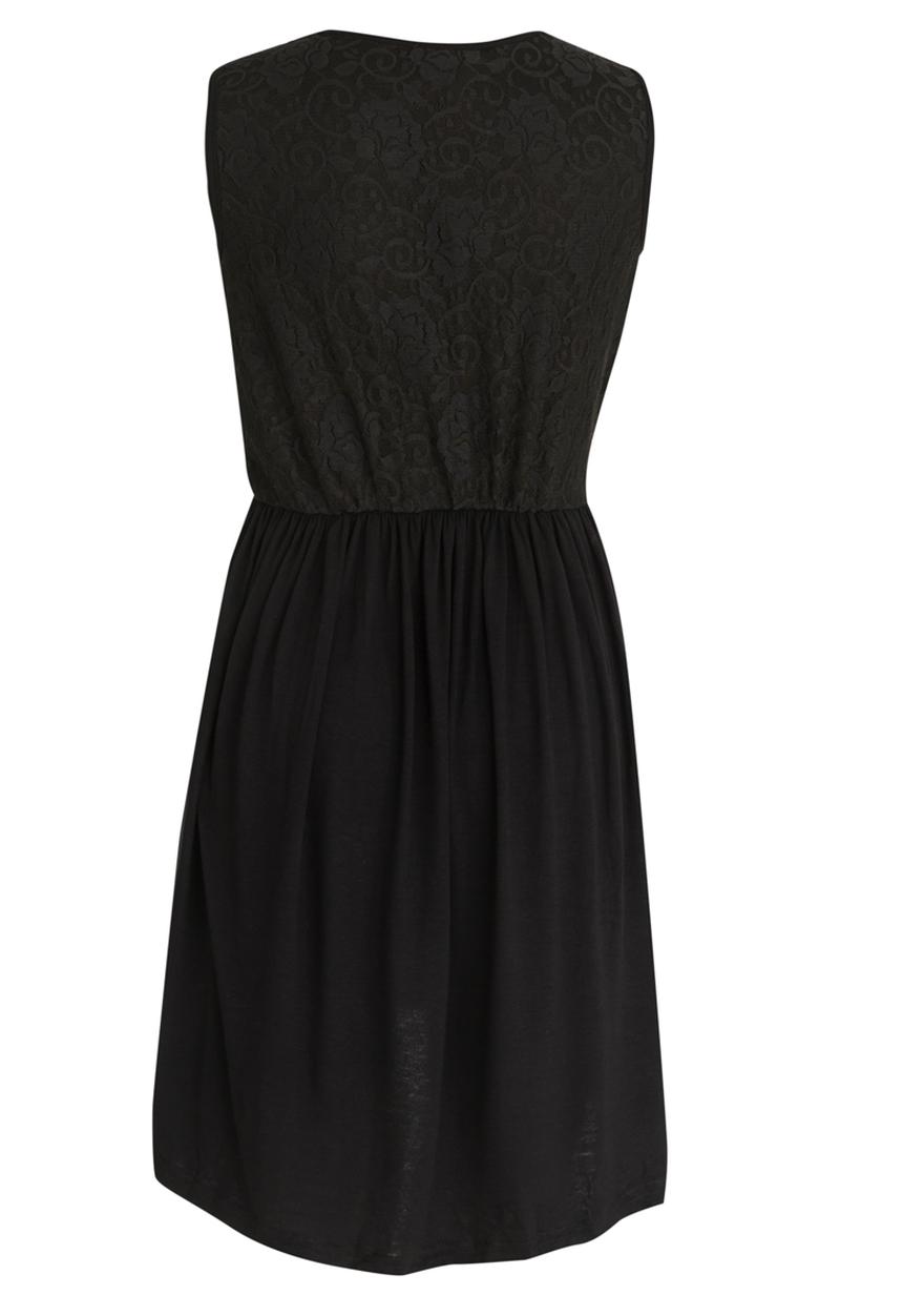 Rebel Republic - Hi-Low Dress with Lace Bodice Black