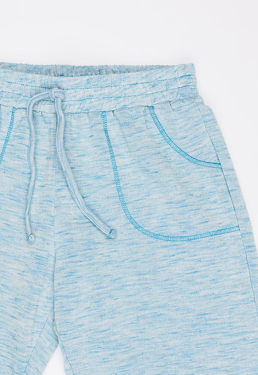 Rebel Republic - Knit Pull On Shorts Pale Blue
