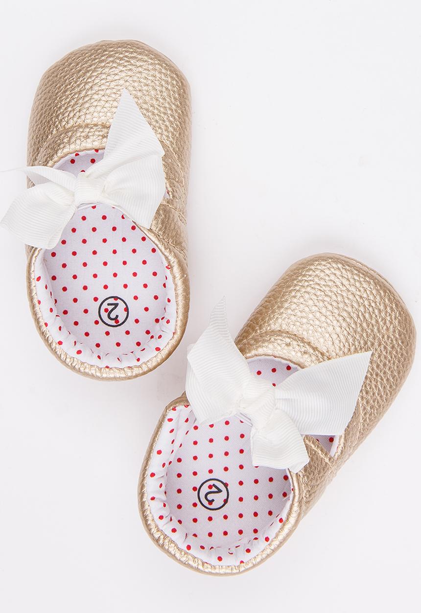 Pop Candy - Girls Bow Pump Gold