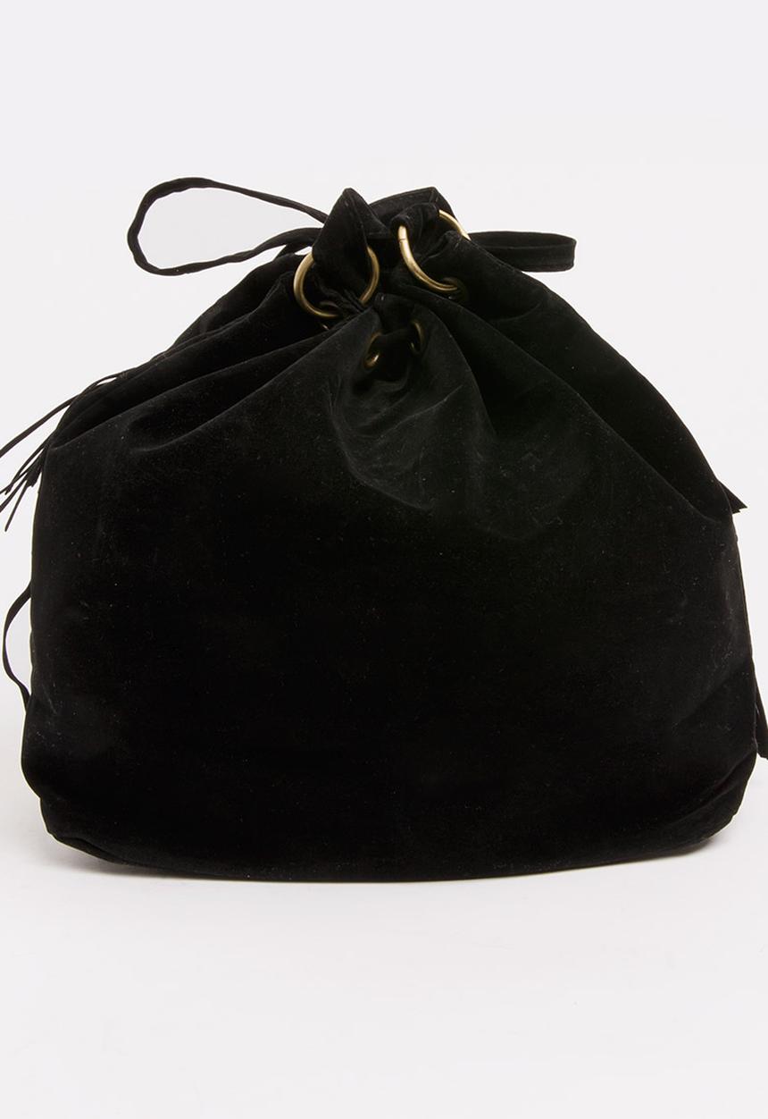 Pop Candy - Girls Fringe Pouch Handbag Black