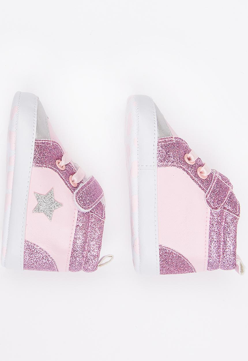 Pop Candy - Printed High Top Sneaker Mid Pink