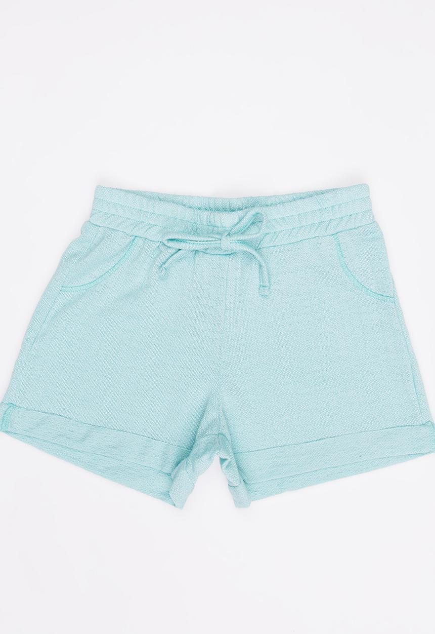 Rebel Republic - Girls Fleece Shorts Blue