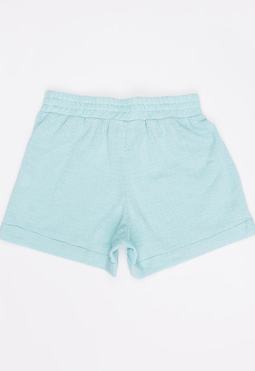 Rebel Republic - Girls Fleece Shorts Blue