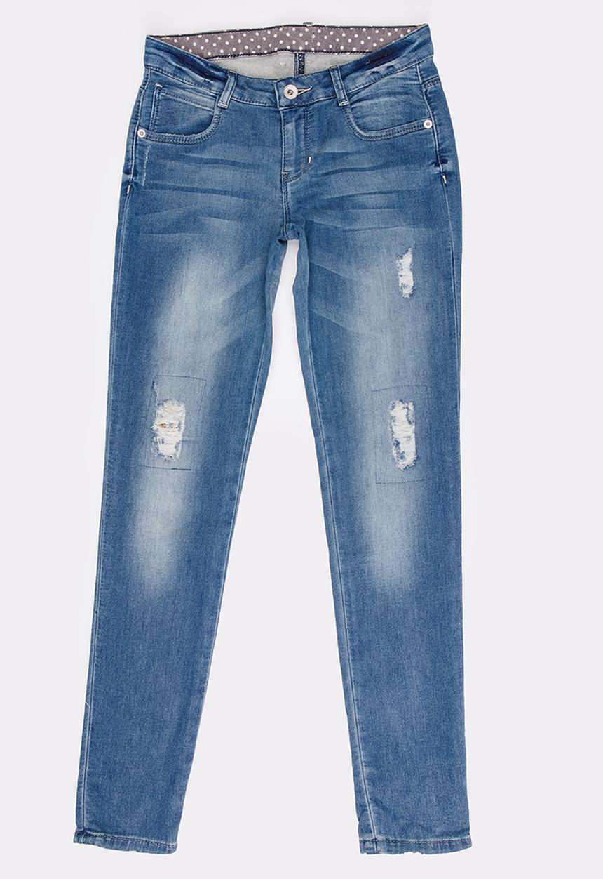 GUESS - Sequin ripped skinny jeans - blue 