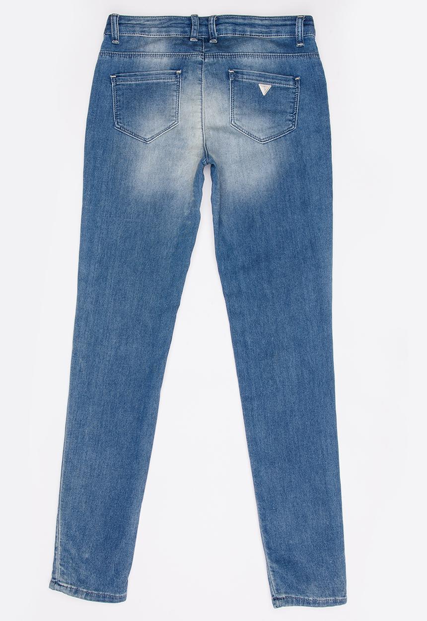 GUESS - Sequin ripped skinny jeans - blue 